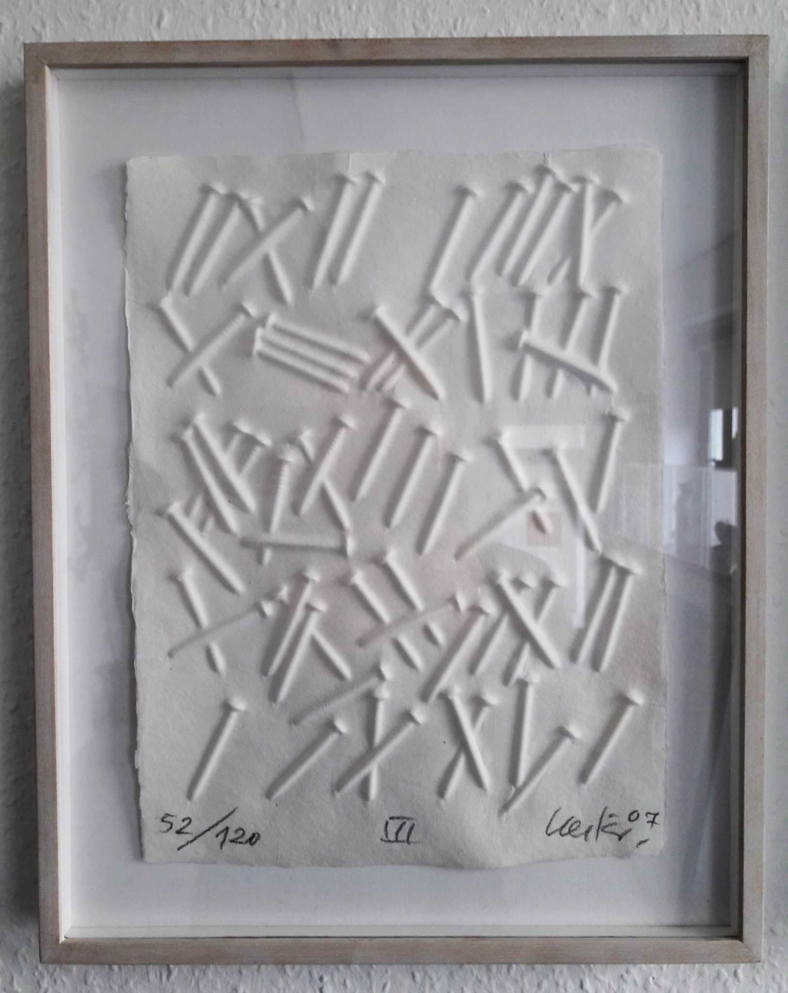 Günther Uecker Schrift der Nägel III galerie kleebolte de