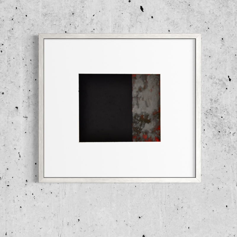 ohne Titel, 2001, 25 x 30 cm, Dammarfirnis, Tempera, Graphit, Pigmente Karton Stephan Paul Schneider gerahmt