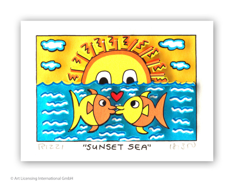 james rizzi - sunset sea